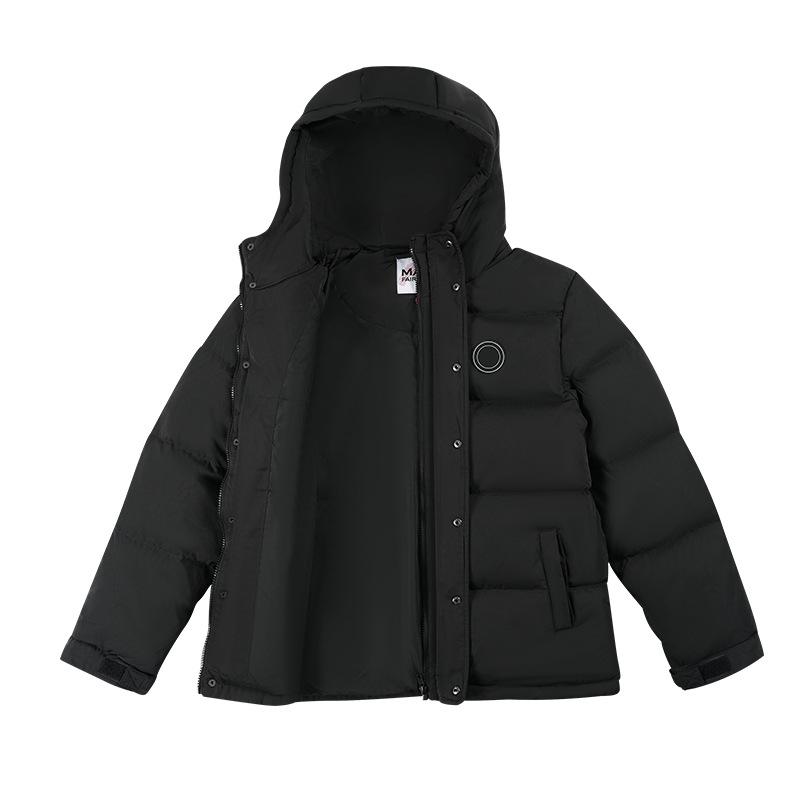 

Men s 2026 Thick Hooded White Duck Down Jacket XL чорний