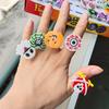 50PC Halloween Light Up Ring Party Toys Glow-in-the-Dark Rings Halloween Party Supplies for Trick or Treat Gifts