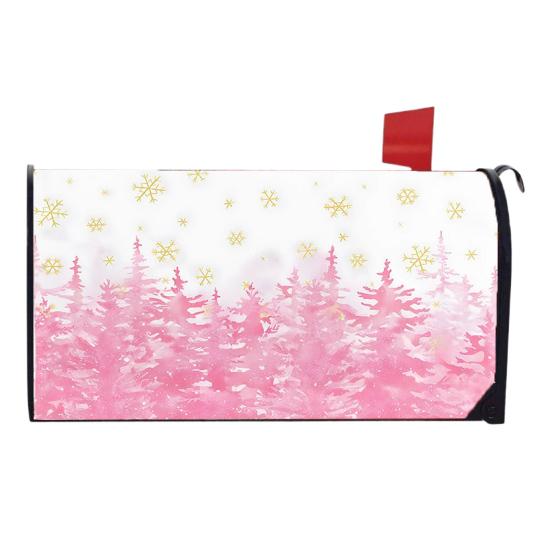 Winter Magnetic Mailbox Cover Standard Size 18 X 21in Merry Christmas Mailbox Wraps Cover Holiday Post Letter Box Cover for Outdoor Garden Yard Decor