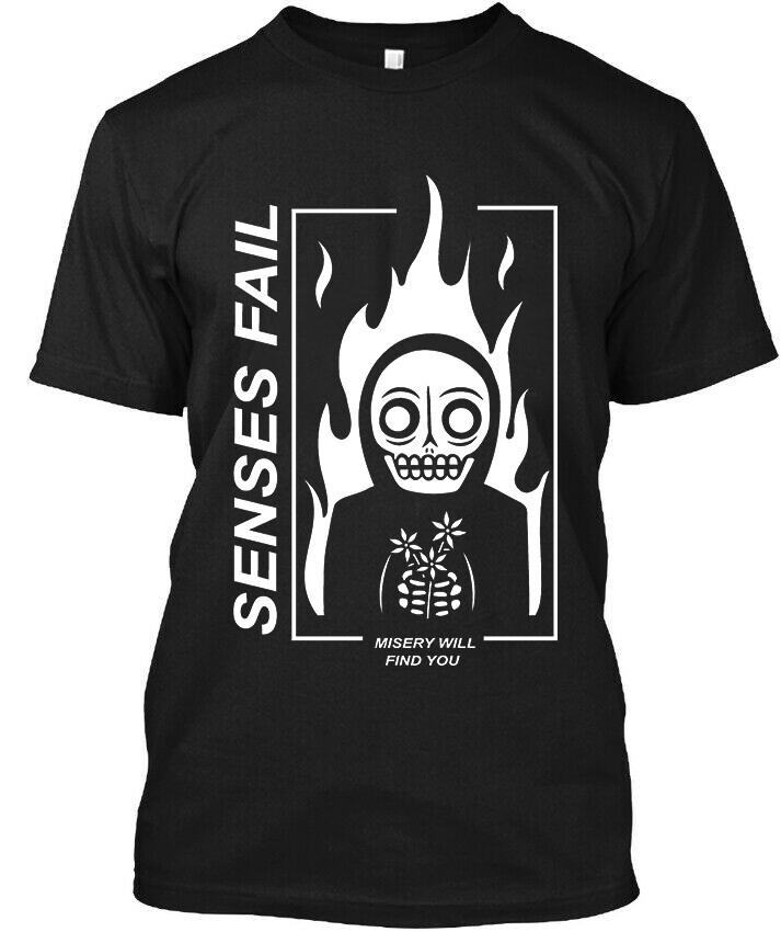 NWT Senses Fail Misery Will Find You American Post-hardcore T-Shirt Size S-4XL