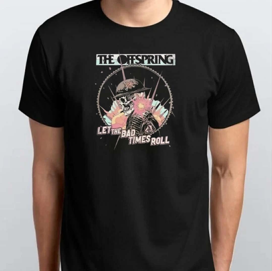 

The Offspring Band Let The Bad Times Roll 100% Cotton T-shirt Mens Tees Top S M L XL XXL 3 4 XL Black S