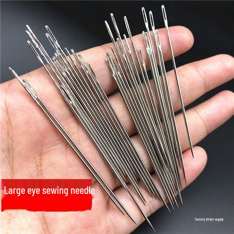 36-Piece Hand Sewing Kit: Large-eye Steel Needles, 5 Thread Colors, Threader, Thimble, Seam Ripper