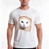 Bread Cat Tshirt Summer Casual Cotton Tee Oversized Streetwear Tops Vintage Graphic Print Loose Fit Short Sleeve