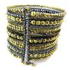 Les Trésors De Lily [N8251] - Designer Bracelet 'Katmandou' Gray Black Gold