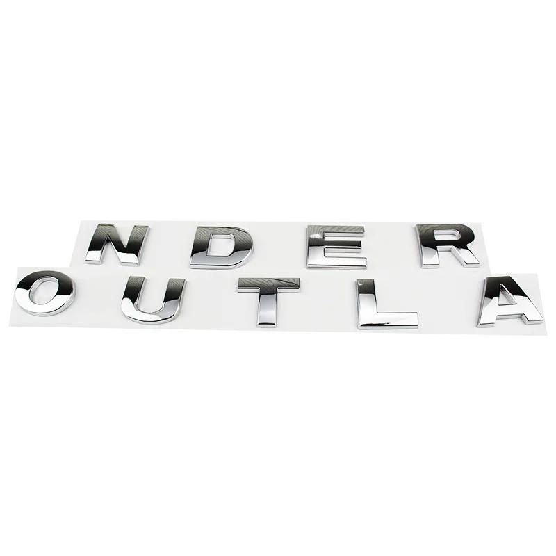 Car 3D ABS Letters Logo Decals Sticker For Mitsubishi OUTLANDER 2023 2024 Car Front Head Hood Alphabet Emblem Badge Stickers UN1