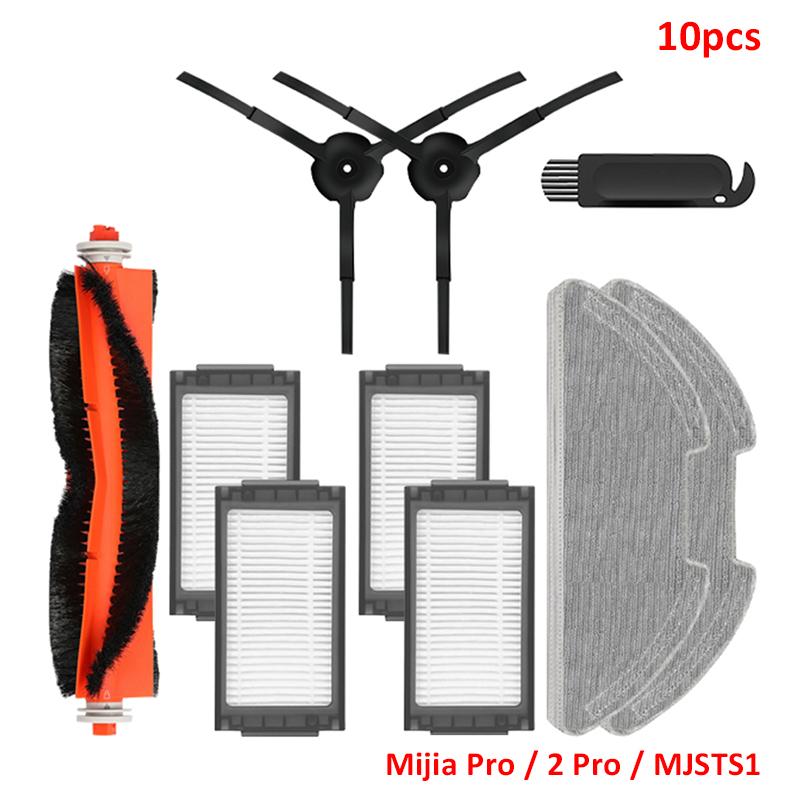 Main / Side Brush Hepa Filter Mop Cloths Main Brush Cover For XiaoMi Mijia Robot Vacuum-Mop Pro / 2 Pro / MJSTS1 Spare Parts