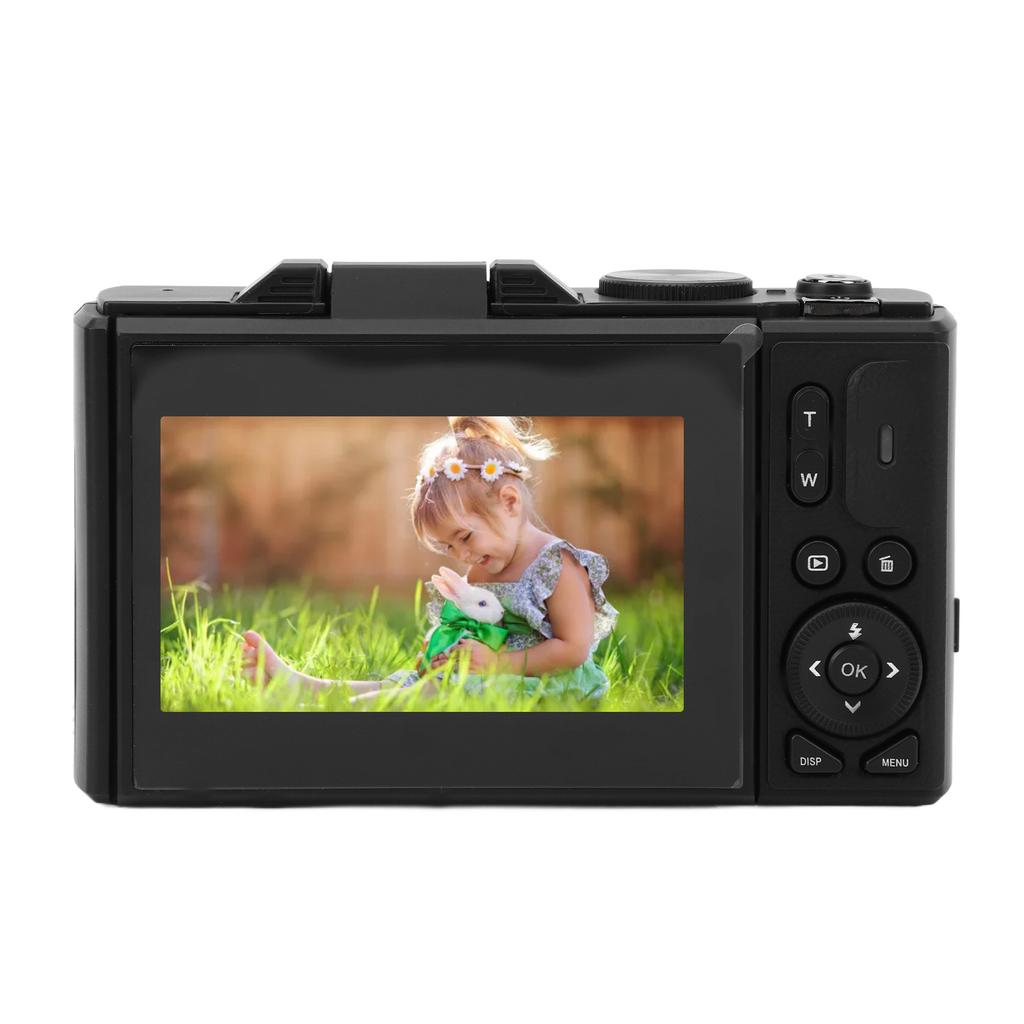 4K Digital Camera for Photography 64MP HD Auto 18X Digital Zoom WiFi Mirrorless Camera with 3 Inch Screen for Travel
