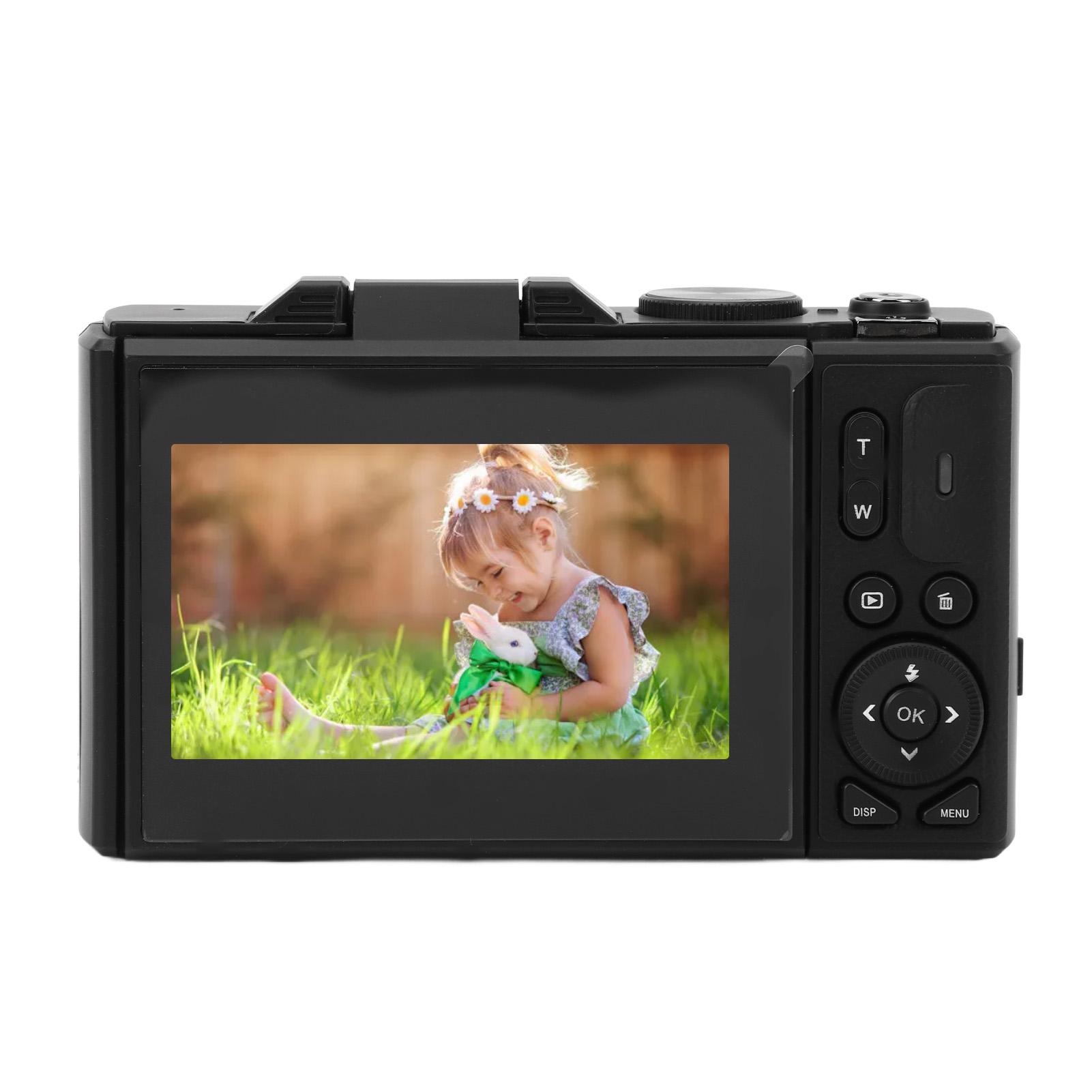 

4K Digital Camera 64MP UHD 18X Zoom Auto Retro Compact Digital Camera with 3 Inch Screen for Travel Photography