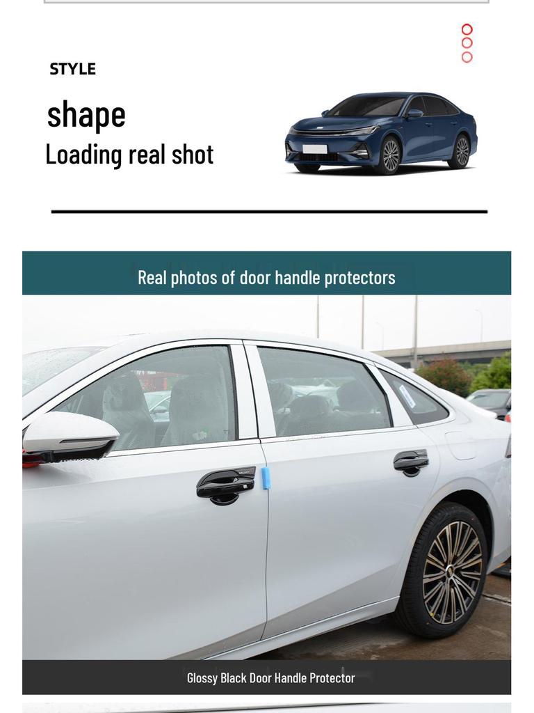 Geely Galaxy A7 Door Handle Protective Sticker - Anti-Scratch Decorative Accessory