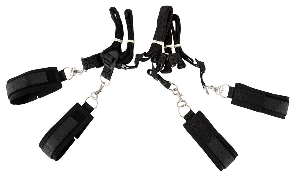 Fetish - Bdsm Bed Bondage Set Bed Cuffs Black