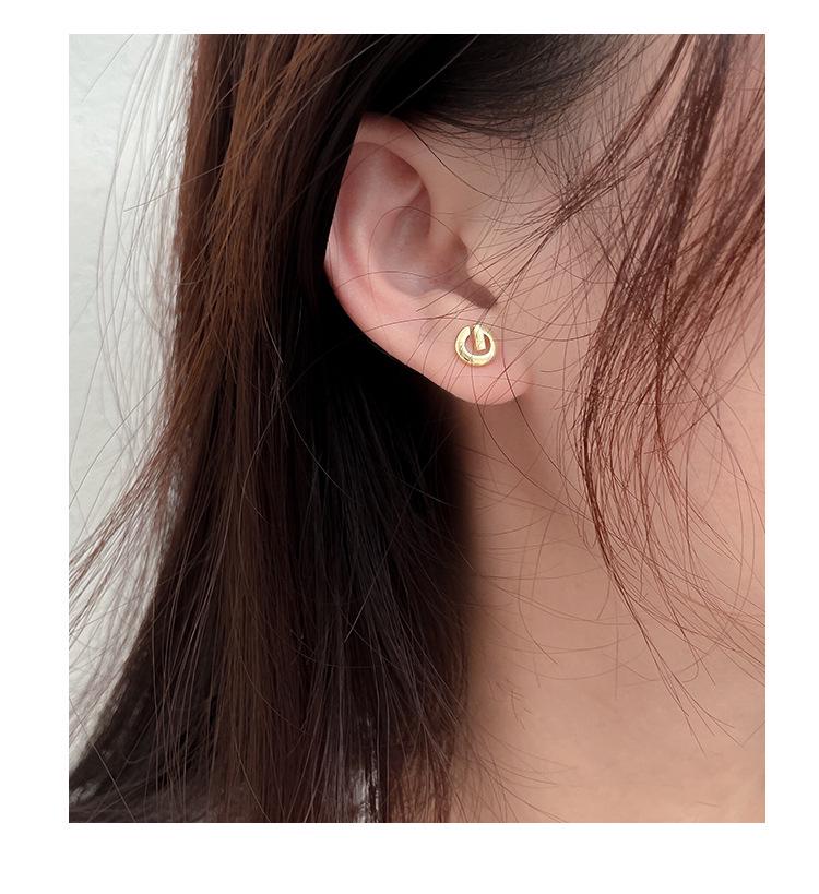 Sterling Silver S925 Unique Letter Stud Earrings for Women - Niche Fashion, Temperament, and Personality Design.