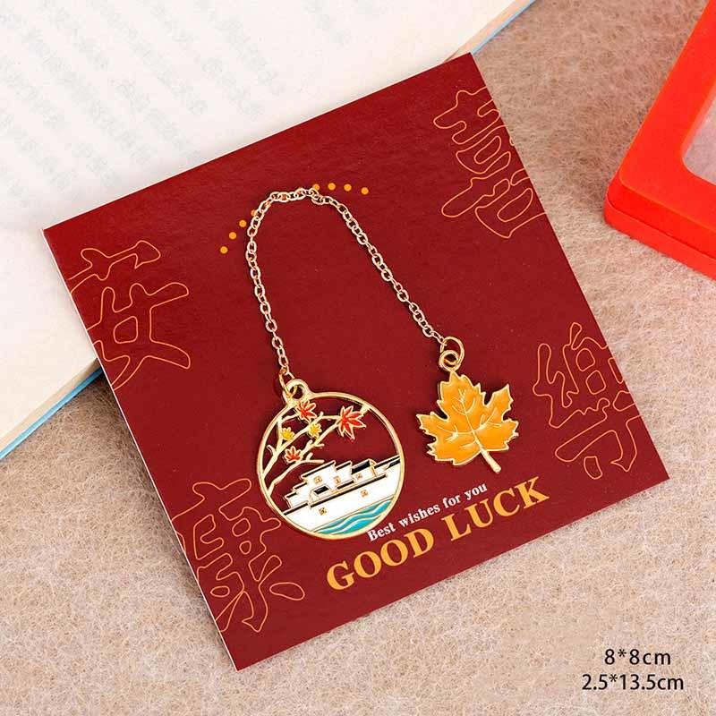 

1 шт. Креативная закладка-подвеска в китайском стиле с полым узором, школьные и офисные принадлежности, металлические закладки, кавайная забавная канцелярия