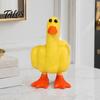 Fun Personality Desk Decor Funny Middle Finger Duck Resin Figurine, Hand-Painted Cheeky Statue, Weatherproof Indoor Accessory Outdoor for Entryway