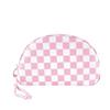 with Hand Strap Checkered Pattern Cosmetic Bag Waterproof Toiletry Bag Makeup Organizer  Travel