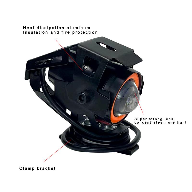 LED Motorradscheinwerfer 125W U7 Mini Angel Eye Motorradlampe