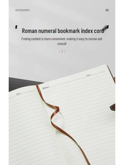 A4 Business Leather Hardcover Notebook - Large & Extra Thick Retro Meeting Record Book