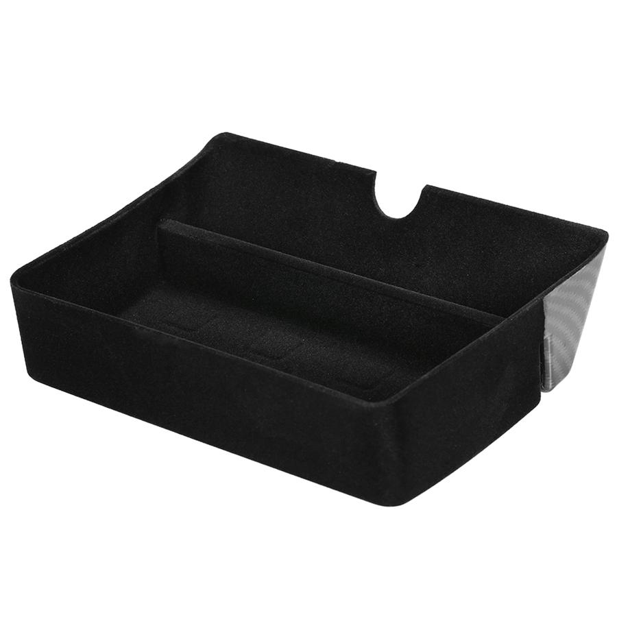 Carbon Fiber Look Center Console Storage Box Organizer Drawer Tray Fit For Tesla Model X/S