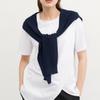 2nd Skin Cotton Modal Stripe Cardigan Muffler Adwsa3100