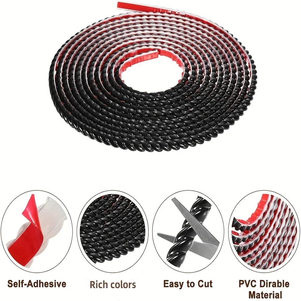 1PC 5m/196.85in Wall Molding Soft Line Self-Adhesive Trim Frame Skirting Border Strip Background Decorative Line Sticker