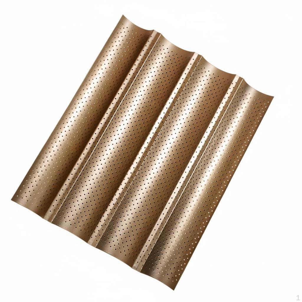 Perforated French Bread Pan Non Cooking Tray Carbon Steel Construction