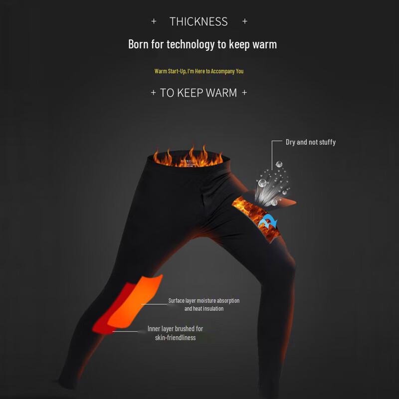 Męskie termiczne spodnie bazowe z olejem kameliowym
