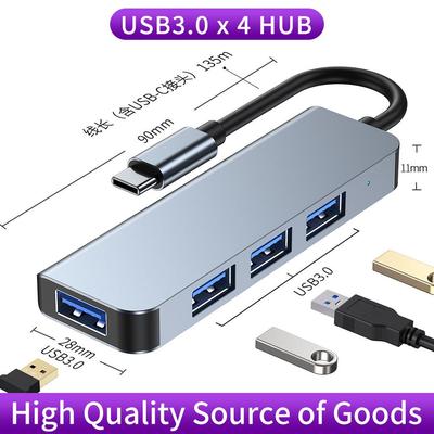 Type C To USB 3.0 Hub Adapter for MacBook Laptop Expand 4 Ports High Speed Data Transfer Splitter