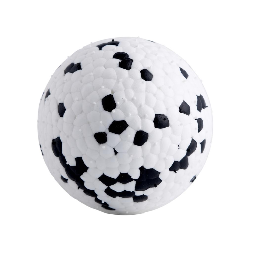 Durable Pet Chew Ball Interactive Training Toy for Dogs Spot Pattern Round Shape Non-Toxic Material Safe for Puppy Teeth Cleaning