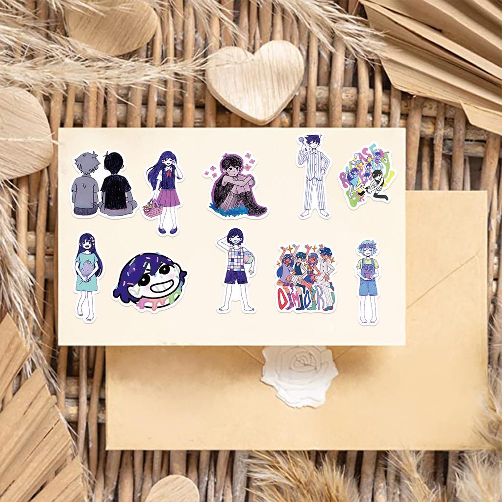 50 Independent Pixels Omori Game Graffiti Stickers Guitar Notebook Suitcase DIY Waterproof Stickers