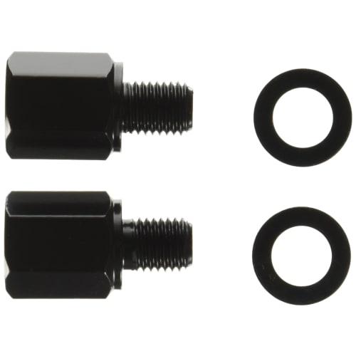 TANAX Bike Mirror Napoleon Thread Diameter Conversion Adapter - Black [Positive 8mm Positive 10mm] C-2