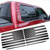 2015+ Ford F150 Rear Window Side Stickers Trim US Flag Decal Accessories | 2x | Black | Self-Adhesive | 1 Year Manufacturer Warranty | Left