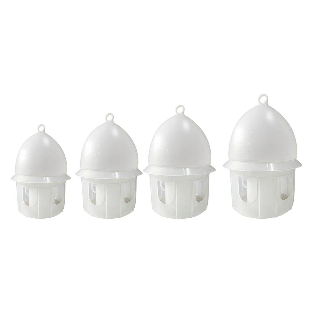Pigeon Water Feeder Thickened Large Capacity Hanging Design Drinker Drinking Station for Chicken Dove Quail Parrot White