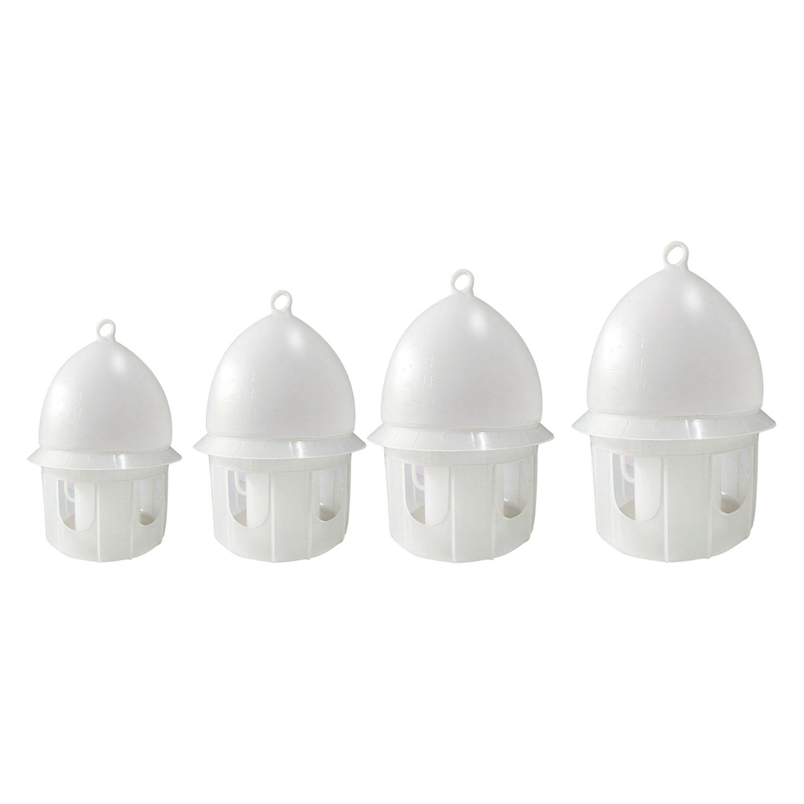 

Pigeon Water Feeder Thickened Large Capacity Hanging Design Drinker Drinking Station for Chicken Dove Quail Parrot White 4L