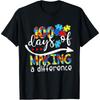 Autism 100 Days 100th Day of School Teacher Autism Awareness T Shirt