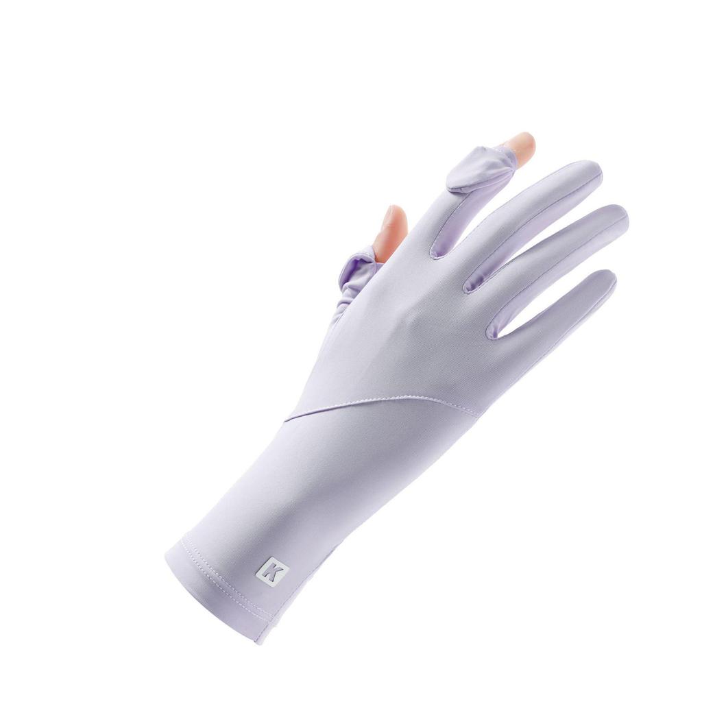 Women's UV Protective Ice Silk Cycling Gloves – Sweat-Absorbent, Breathable, Non-Slip, Flip-Top Sun Protection for Summer