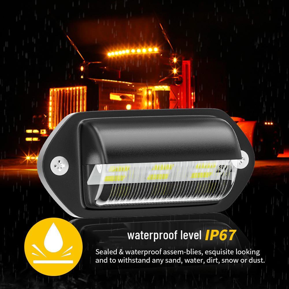 Universal 6LED 12V/24V Truck License Plate & Side Light