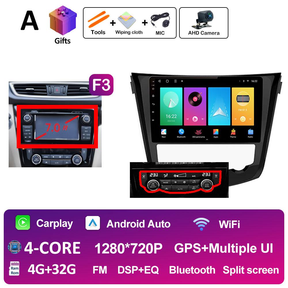 For Nissan Qashqai J11 Nissan X trail T32 2014 2015 2016 2017 Car Multimedia Audio Player Smart System GPS Navi QLED IPS Screen