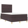 Boxspring bed with headboard Dark Brown 120 x 190 cm Fabric