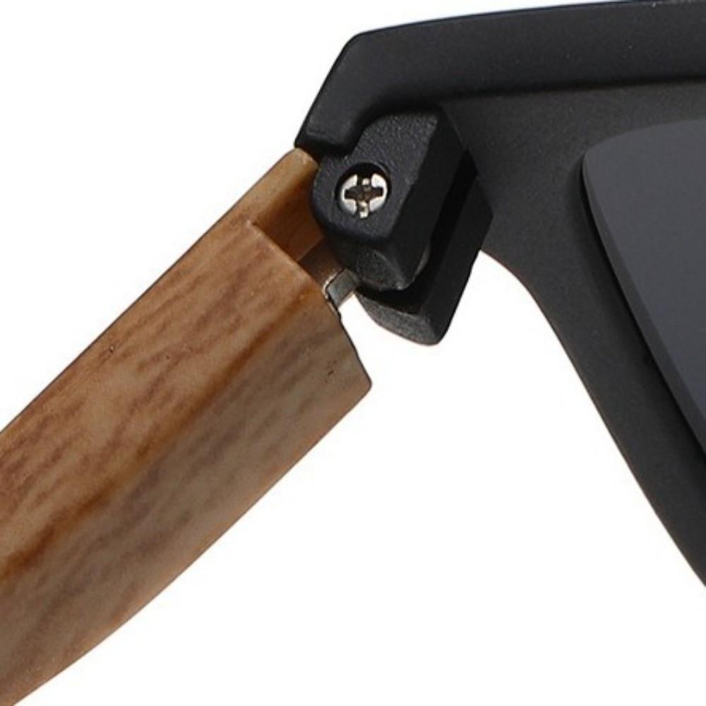 Bamboo Wood Handle Square Frame Sunglasses Vintage Style Fishing Sunglasses Travel