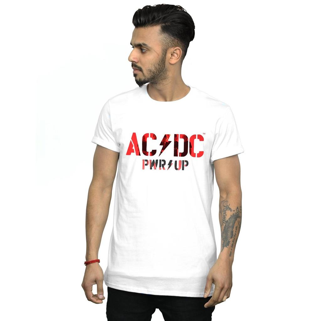 AC/DC Mens PWR UP Photo Logo T-Shirt