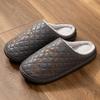 Cotton Slippers Women's Autumn and Winter Waterproof and Non-slip New Indoor Home Warmth Outer Leather Slippers Men's Winter