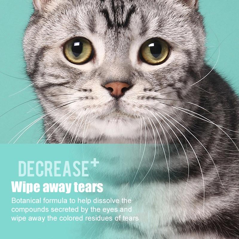 Pets Eye Wipes, Wet Wipes for Cats and Dogs, Universal Smokeless Wipes, Cleaning Products, 130 Canned Wipes