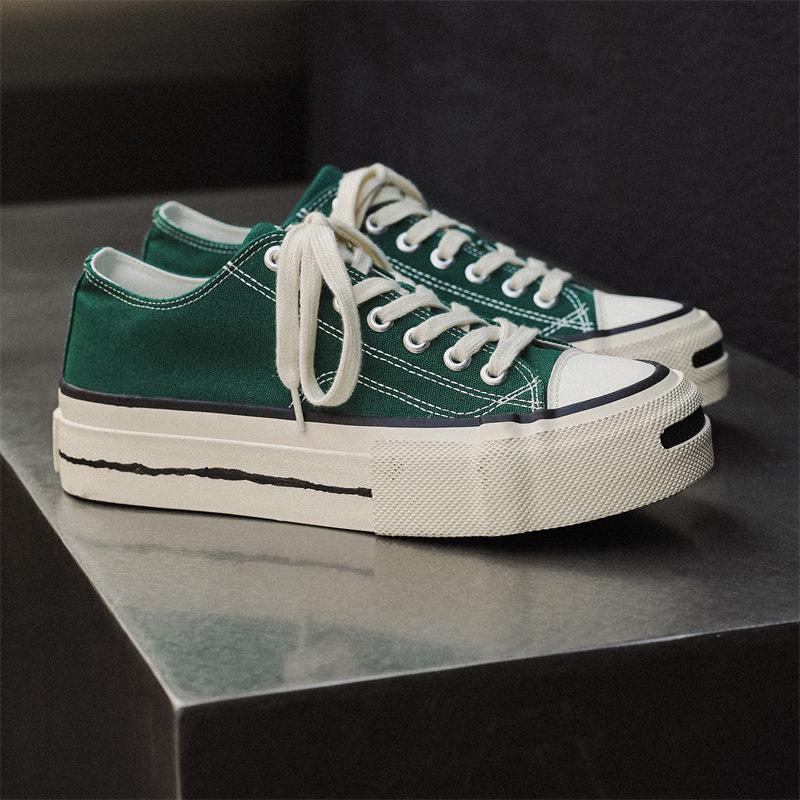 

AFANTING Мужские парусиновые туфли с открытым носком и увеличением роста - Японский повседневный тренд 40