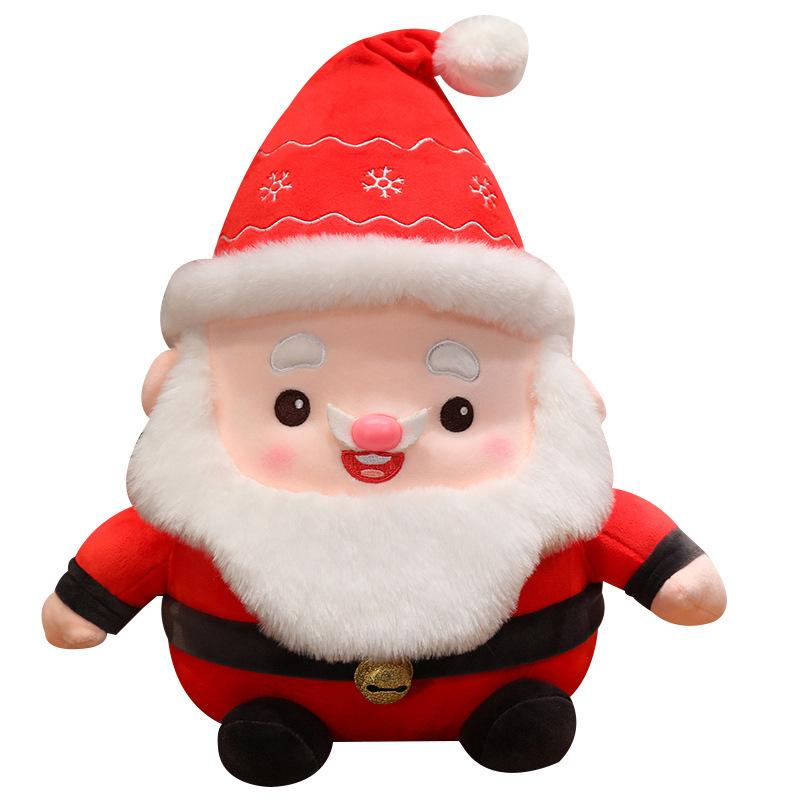 Christmas Gift Santa Plush Toy Shopping Mall Holiday Activity Decoration For Children Holiday Gift Throw Pillow