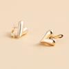 Heart Studs Earrings Creative Ear Accessory Heart Ear Studs Alloy Texture for Teens Youthful Fashion Lovers Present