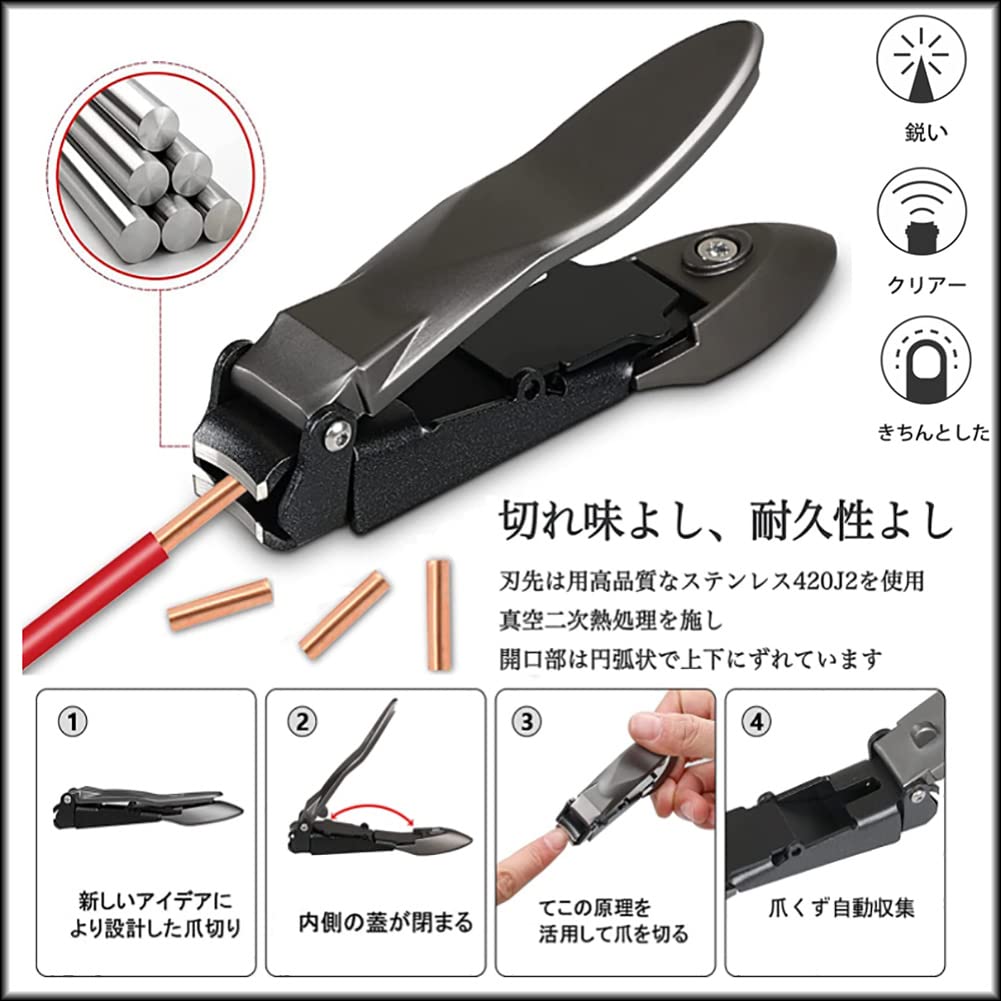 Stylish nail clipper set for hands and easy to clean cut with minimal no includes storage perfect for men and women includes nail sharp makes a great