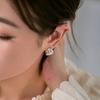 S925 Sterlingové stříbro Vinutá linie Otevřené puzetové náušnice Dámské Studený styl Personalizovaný design Náušnice Náušnice