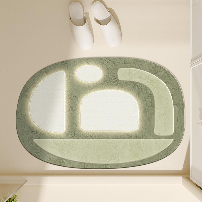 Quick-Dry Diatomaceous Earth Bathroom Mat - Water-Absorbing, Easy-Clean Foot Mat for Toilets