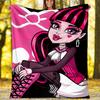 Monster High Theme Printed Blanket - Perfect for Couch, Bed, Travel & Outdoor Use | Machine Washable, Cozy & Durable.