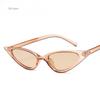 Small Cat Eye Sunglasses Women Brand Designer Vintage Rivet Narrow Triangle Sun Glasses Female Black Shades Streetwear Eyewear
