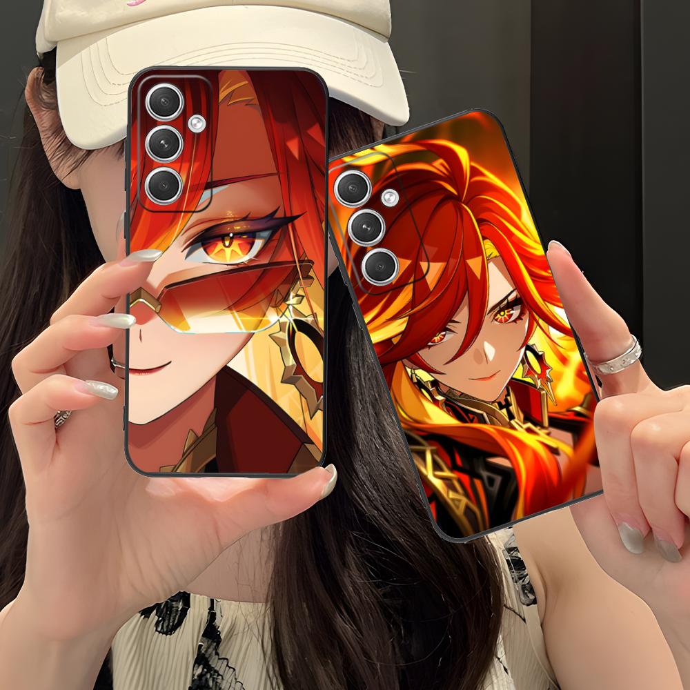Game GI Mavuika Matte TPU Mobile Phone Case for Samsung Galaxy S26 S25 S24 S23 S22 S21 S20 Note20 Plus FE Ultra Colorful Cover